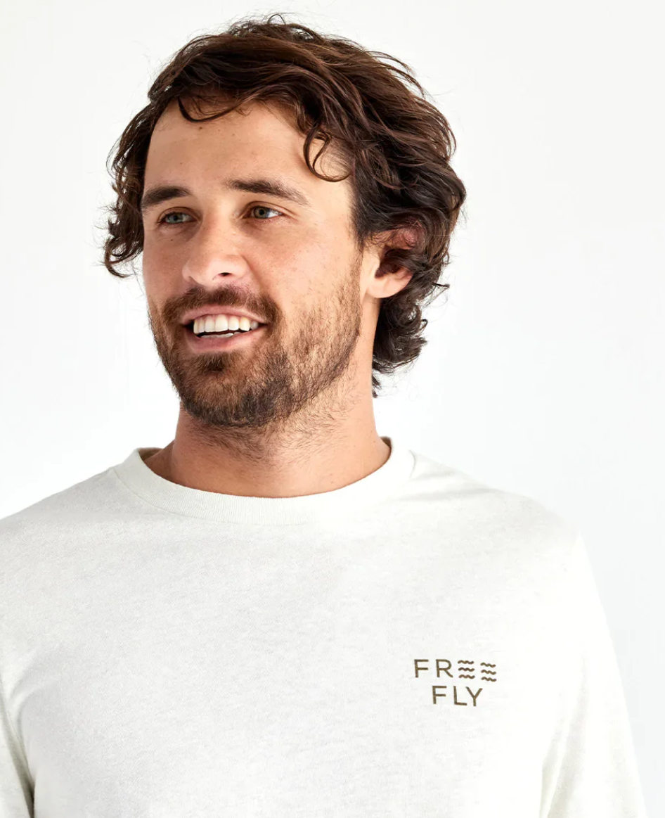 FreeFly Redfish Camo Long Sleeve - Off White