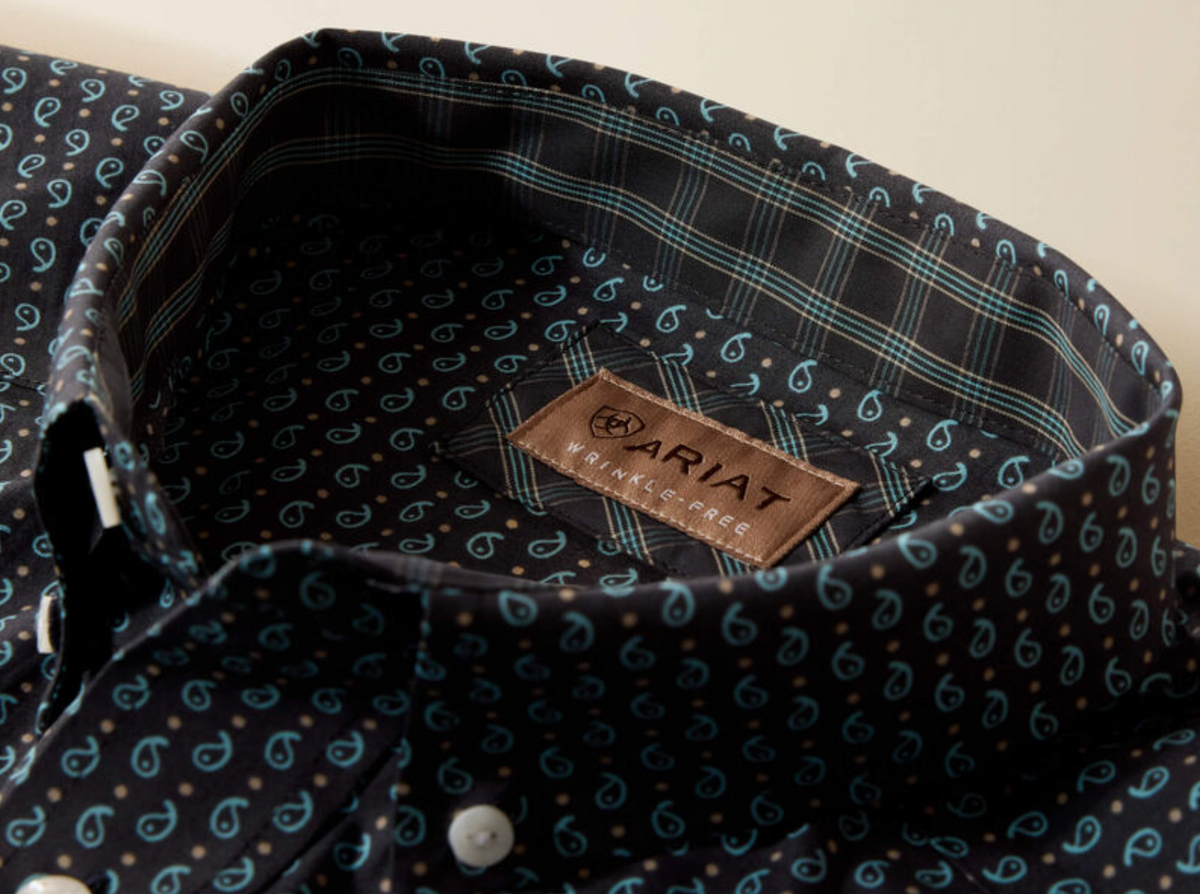 Ariat Wrinkle Free Barnaby Classic Fit Shirt - Phantom Paisley Print
