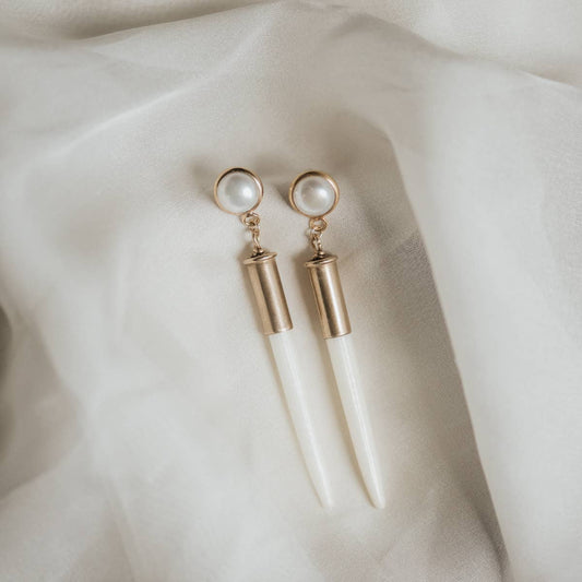 Commonform - Yellowstone Beth Dutton Quill Studs // Pearl