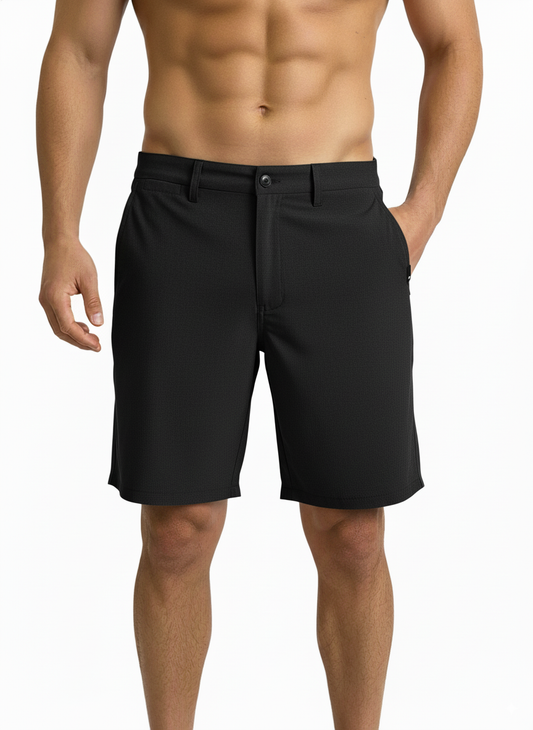 Hawk's Bay Men's Hybrid Shorts - Black