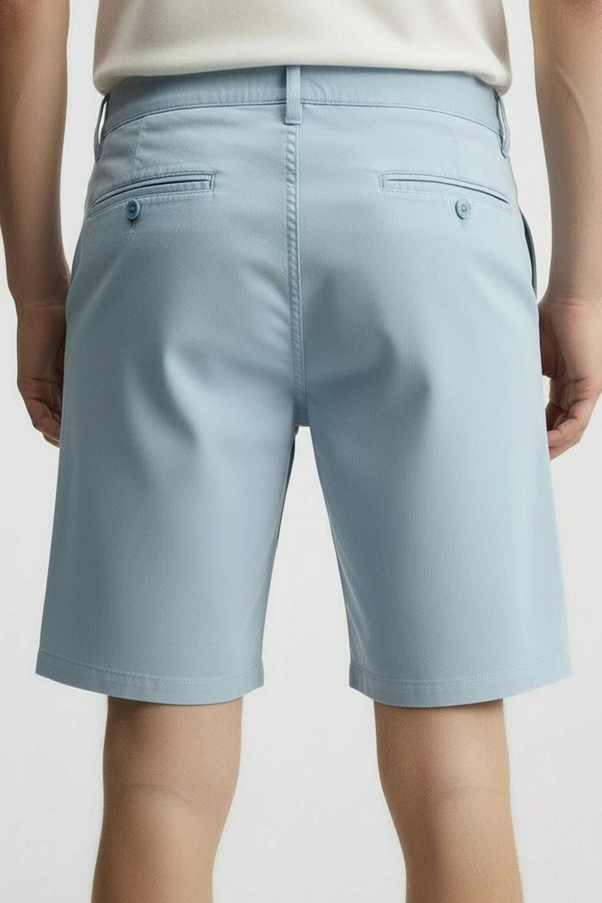 Hawk's Bay Men's Twill Summer Stretch 4 Pocket Chino Shorts - Light Blue