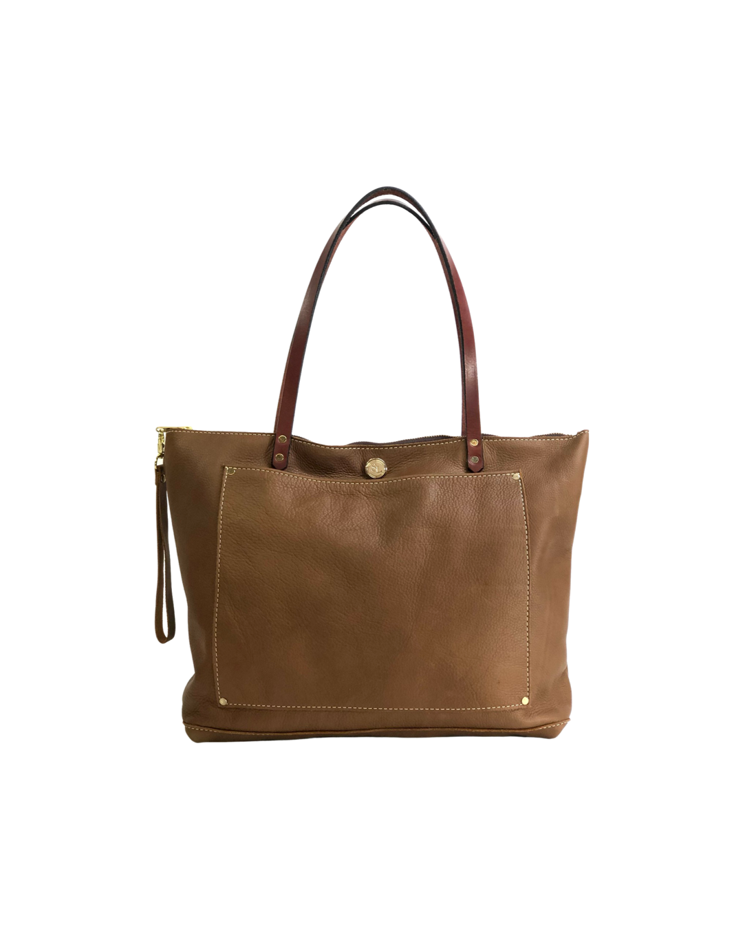 SouthLife's The Zippered Square Tote: Caramel