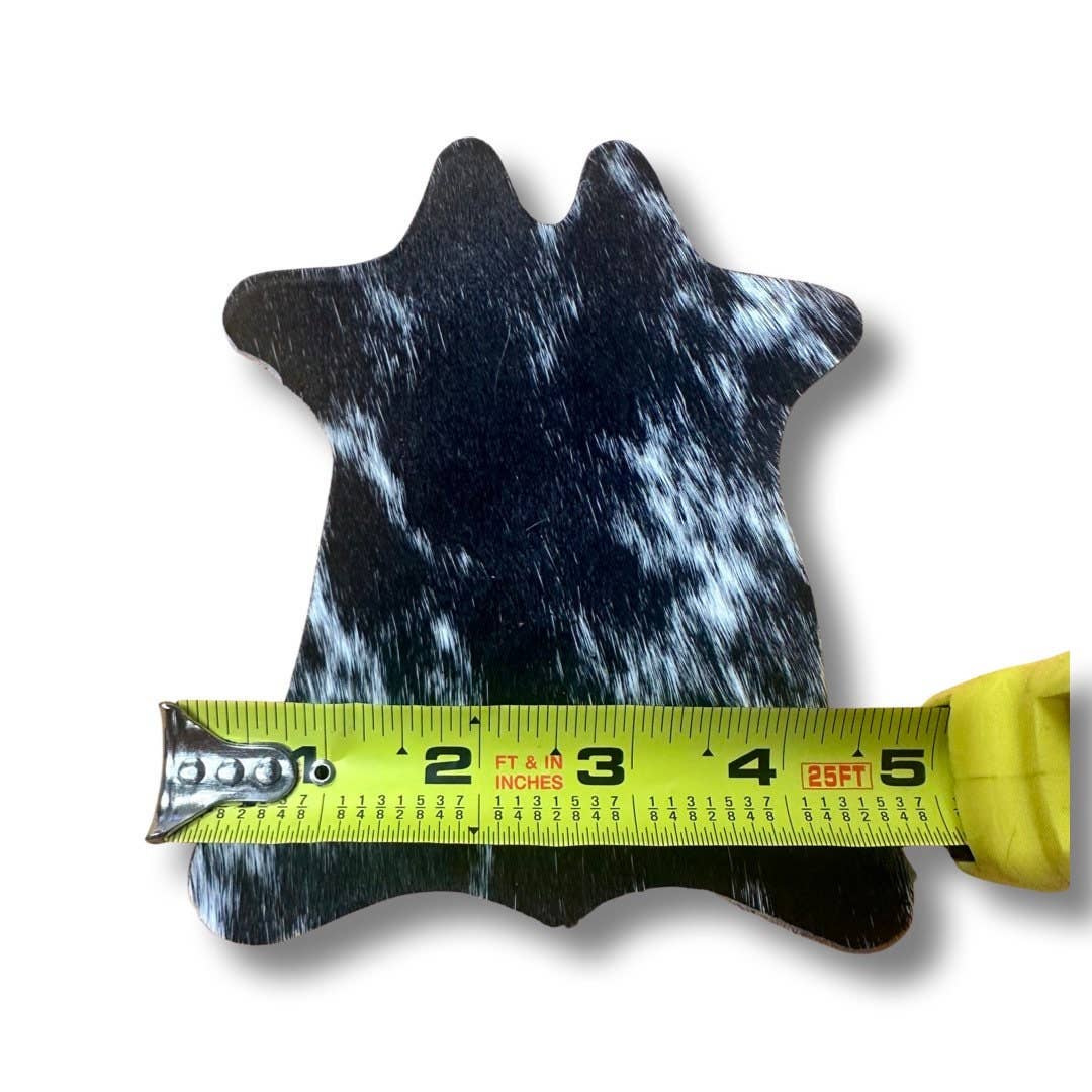 Mini Cow Cowhide Coaster