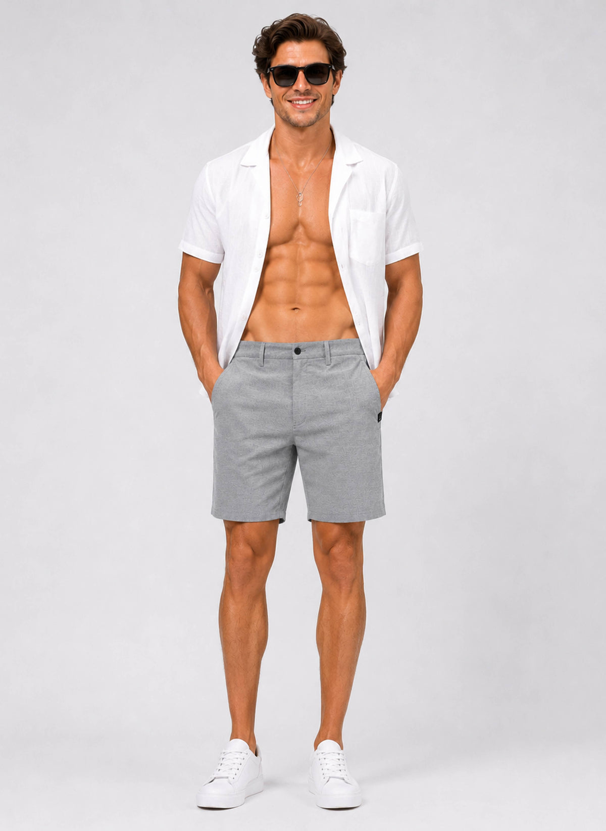 Hawk's Bay Men's Hybrid Shorts - Gray