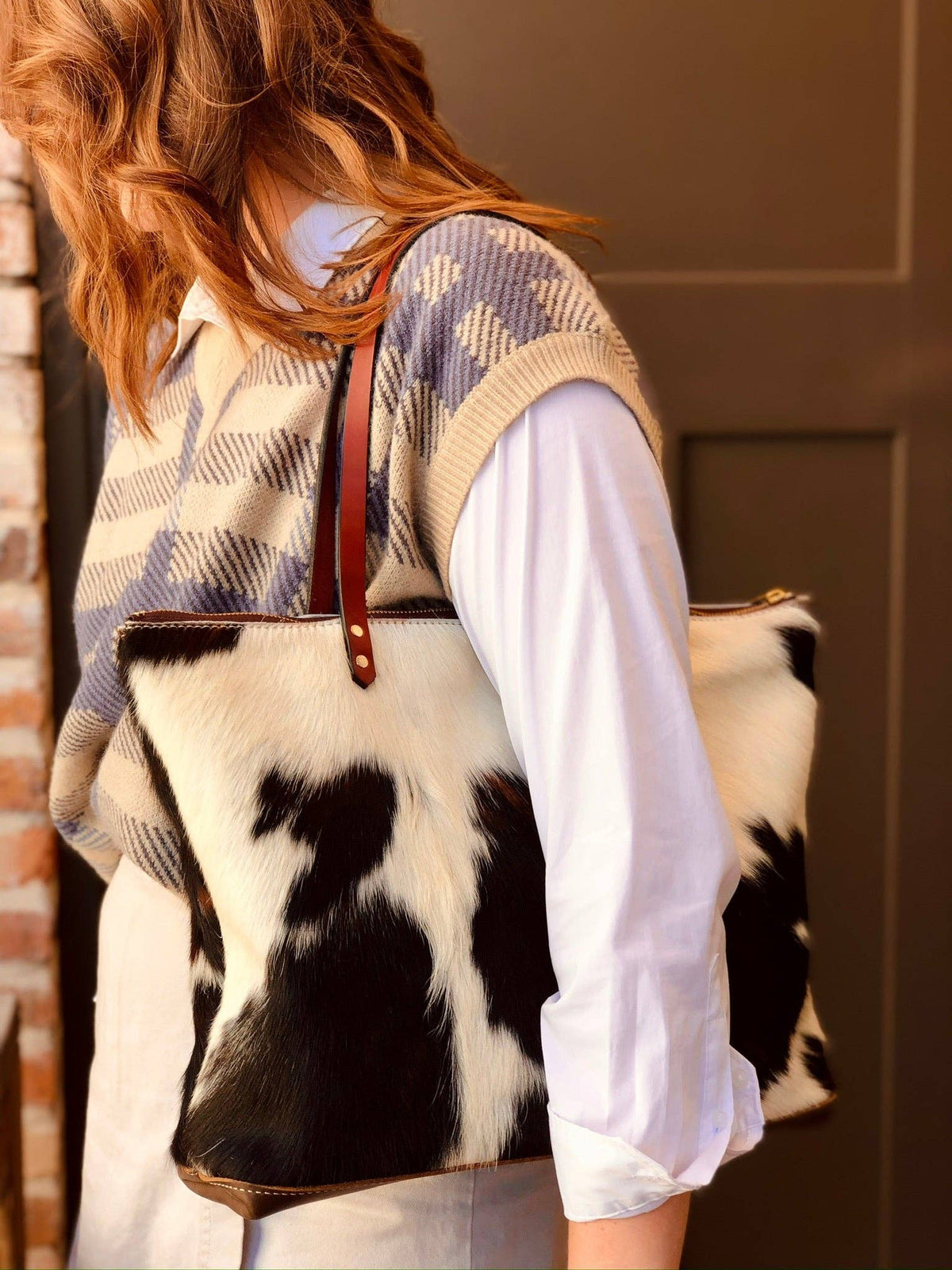 SouthLife's The Zippered Square Tote: Caramel