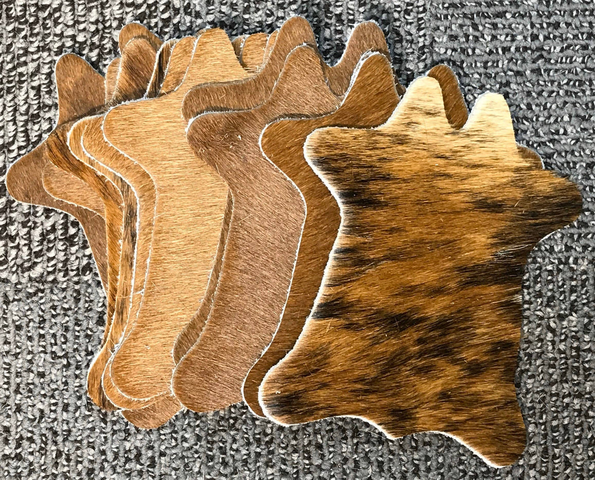 Mini Cow Cowhide Coaster
