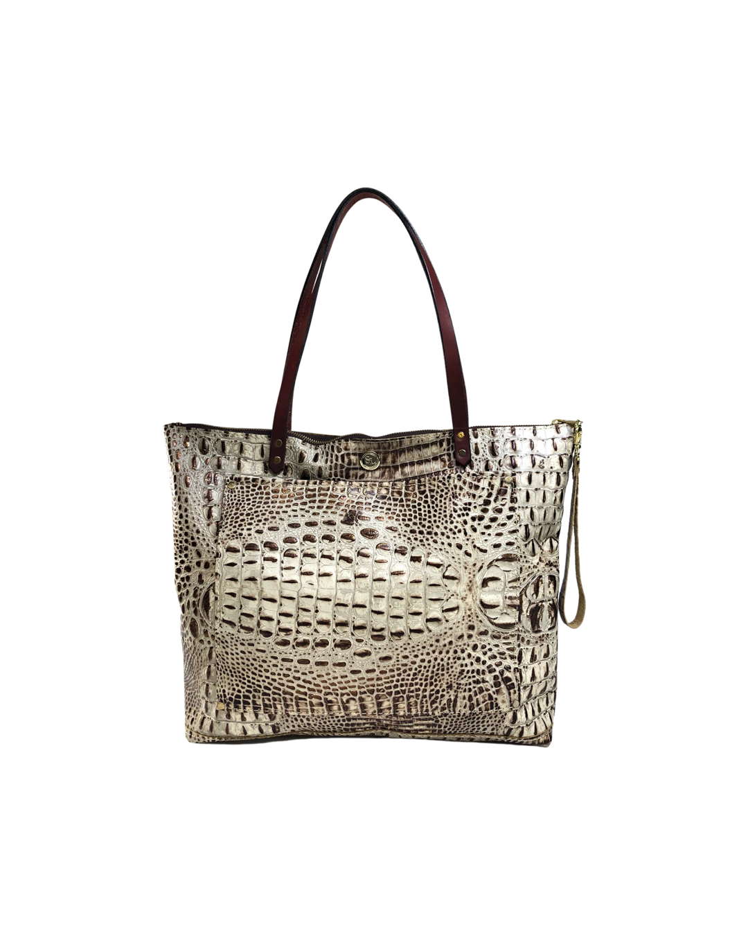 SouthLife's The Zippered Square Tote: Caramel
