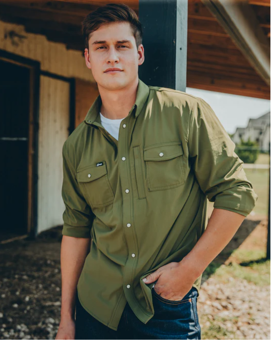 Snaps Traveler LS - Moss Green