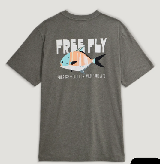 FreeFly Wild Pursuits Pocket Tee - Heather Fatigue