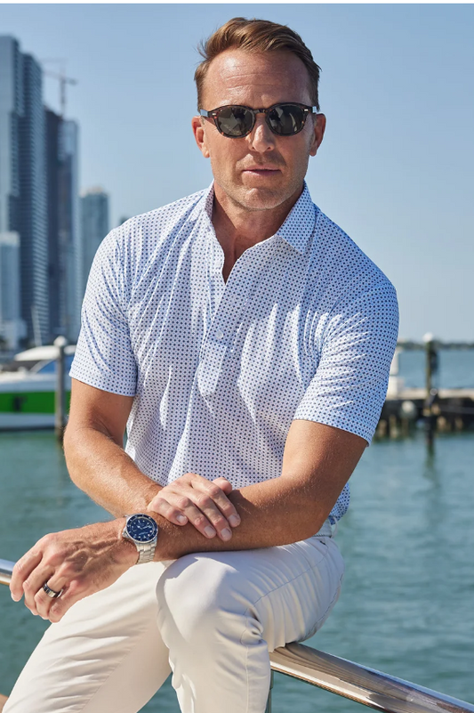 Collars & Co Featherweight Flex Polo - French Quarter