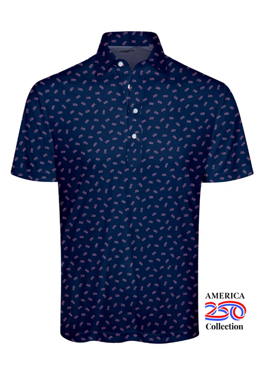 Collars & Co Featherweight Flex Polo - America 250 Navy
