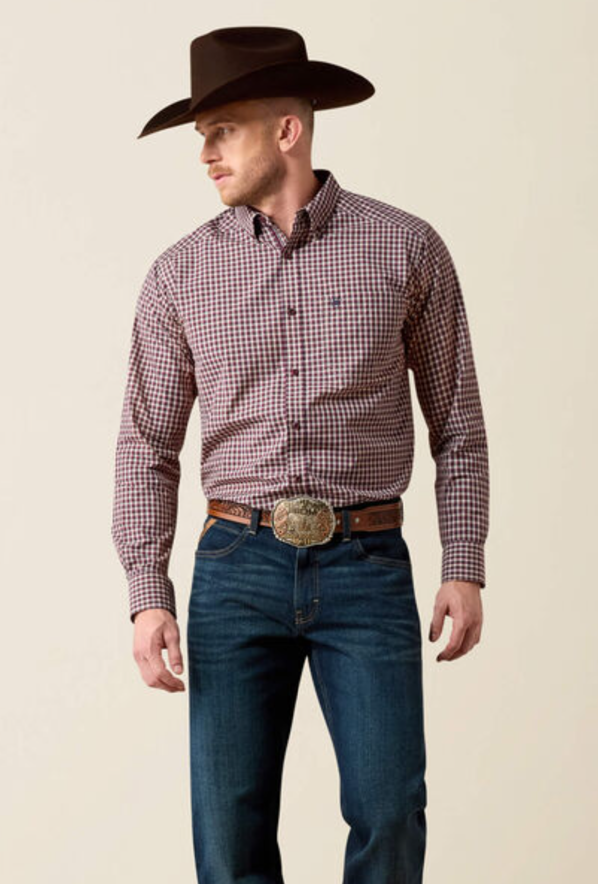 Ariat Pro Series Jarvis Classic Fit Shirt - Blue Night Micro Plaid