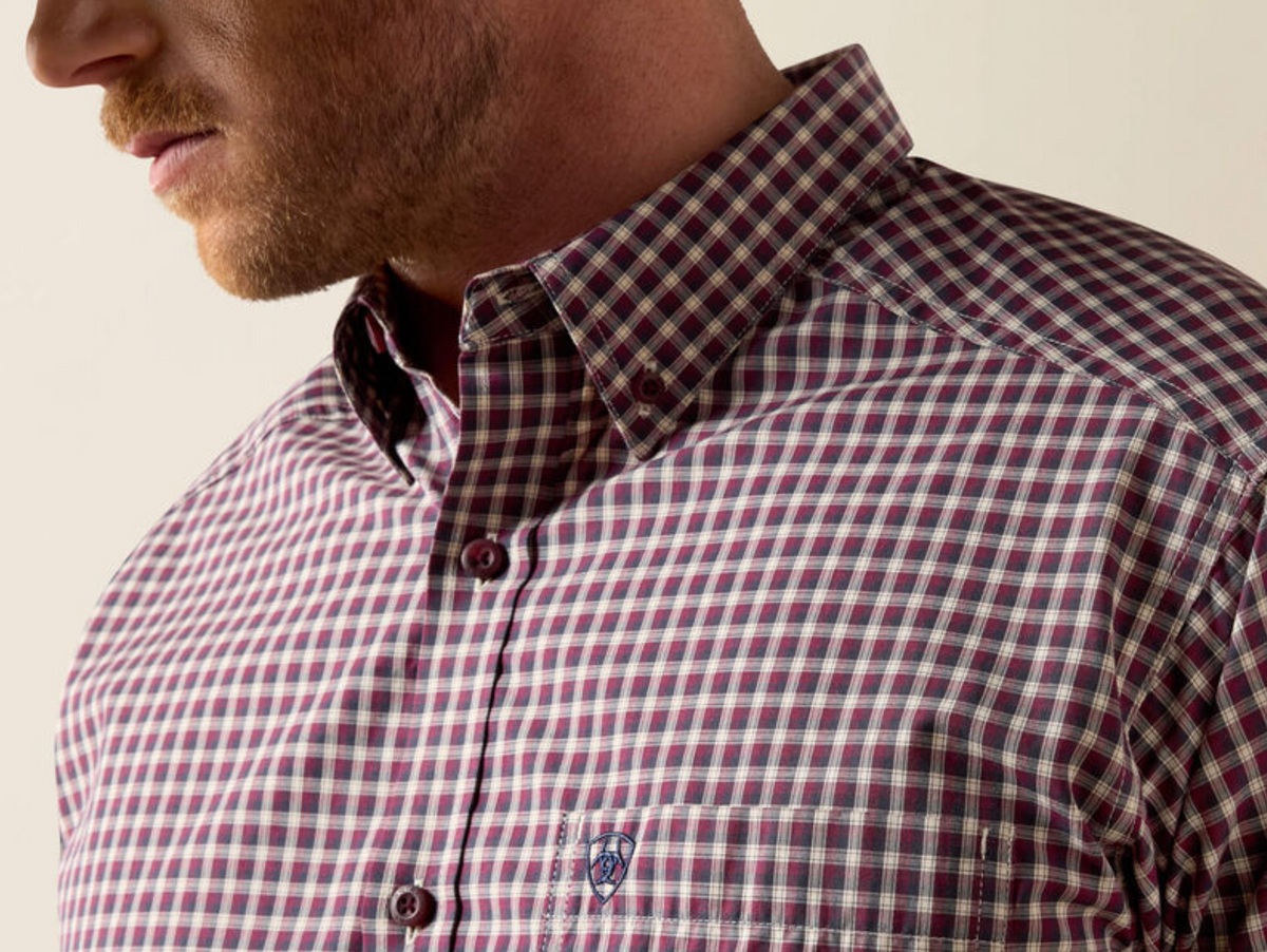 Ariat Pro Series Jarvis Classic Fit Shirt - Blue Night Micro Plaid