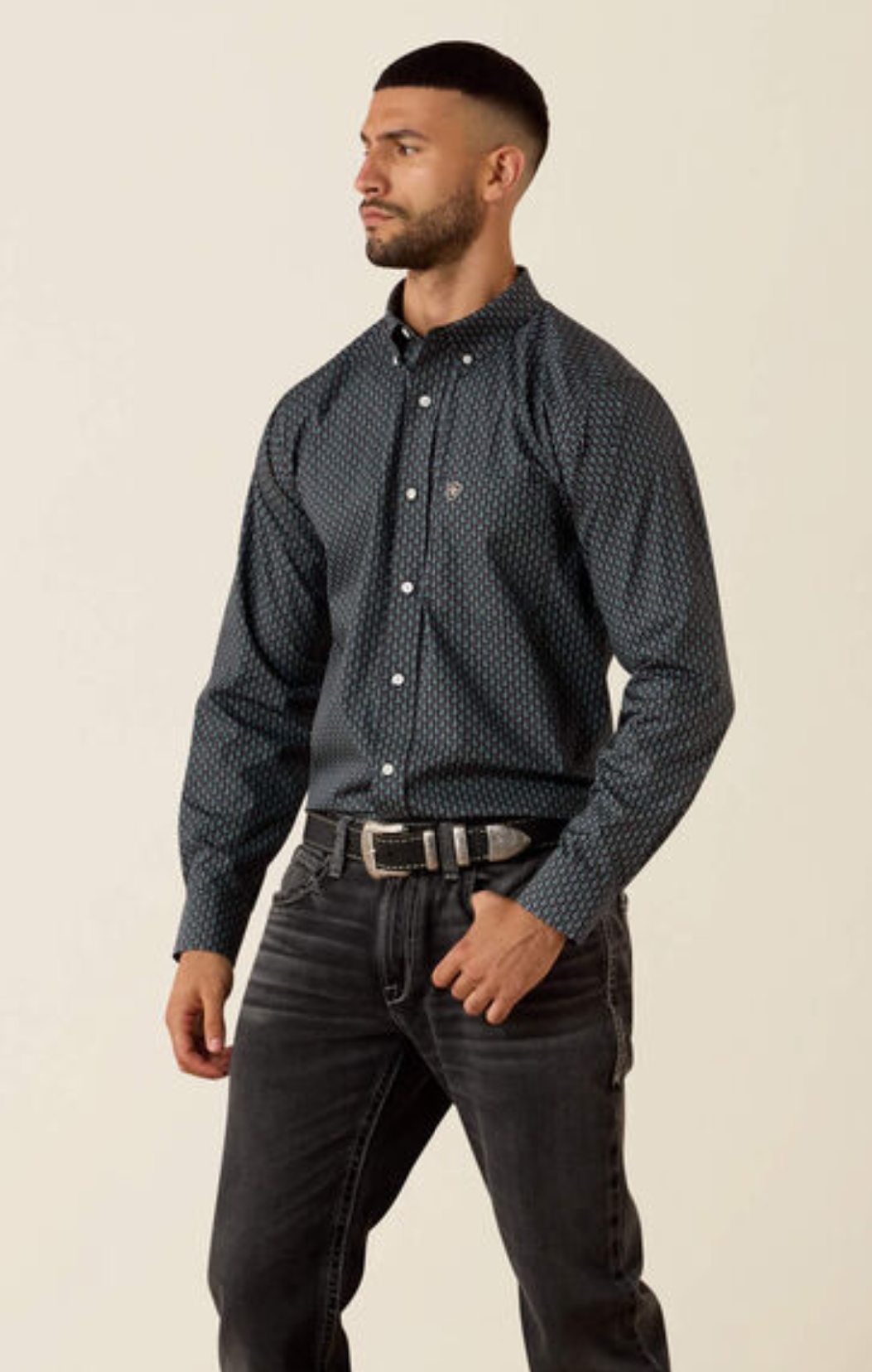 Ariat Wrinkle Free Barnaby Classic Fit Shirt - Phantom Paisley Print