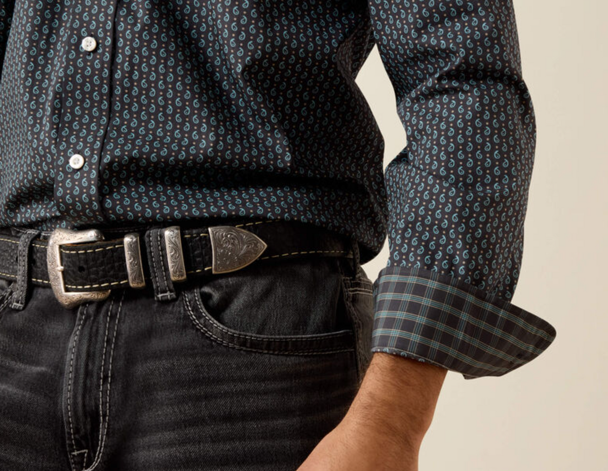 Ariat Wrinkle Free Barnaby Classic Fit Shirt - Phantom Paisley Print