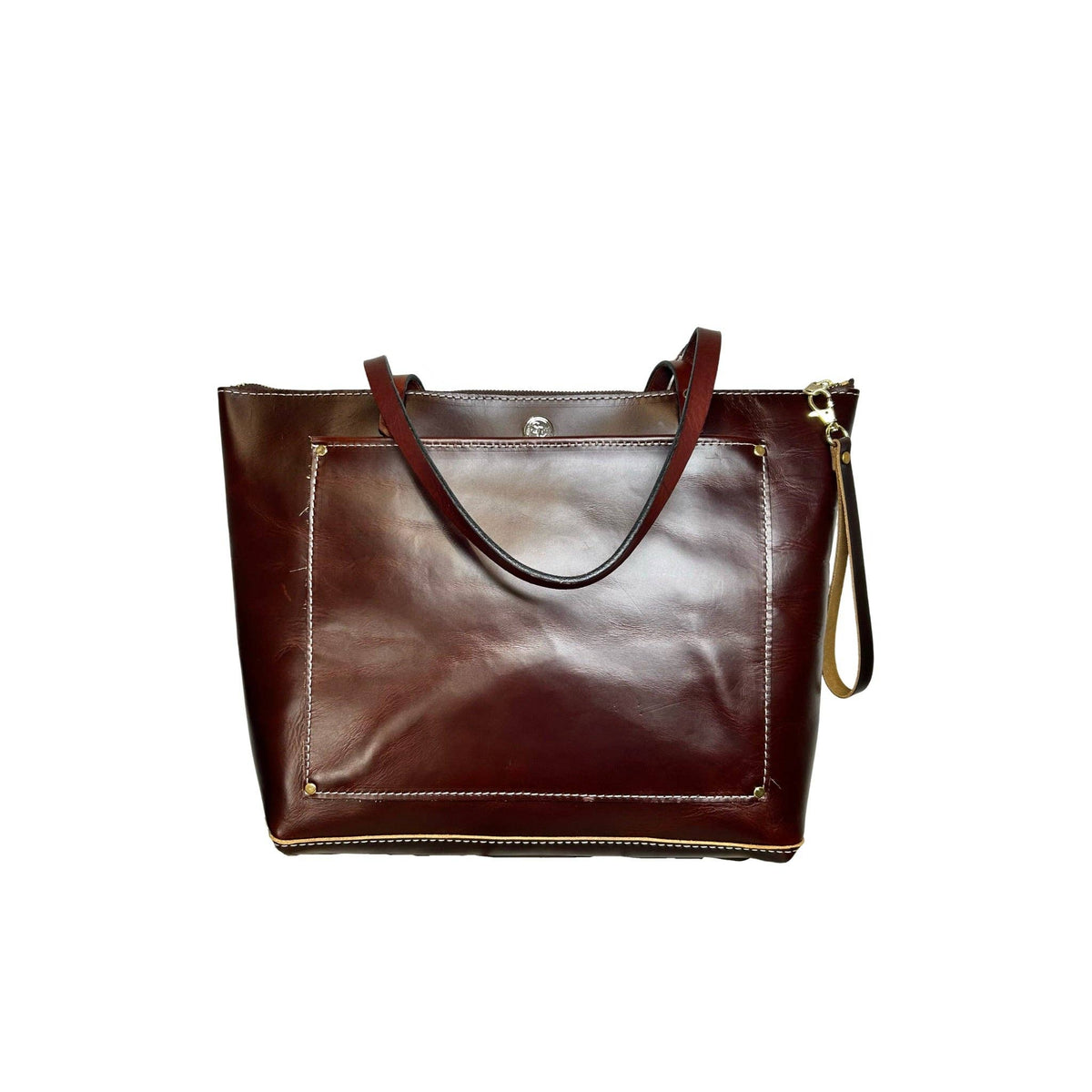SouthLife's The Zippered Square Tote: Caramel