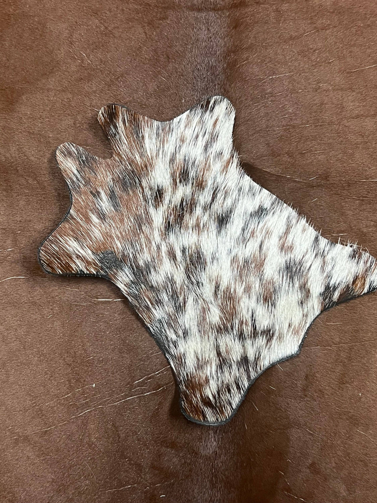 Mini Cow Cowhide Coaster