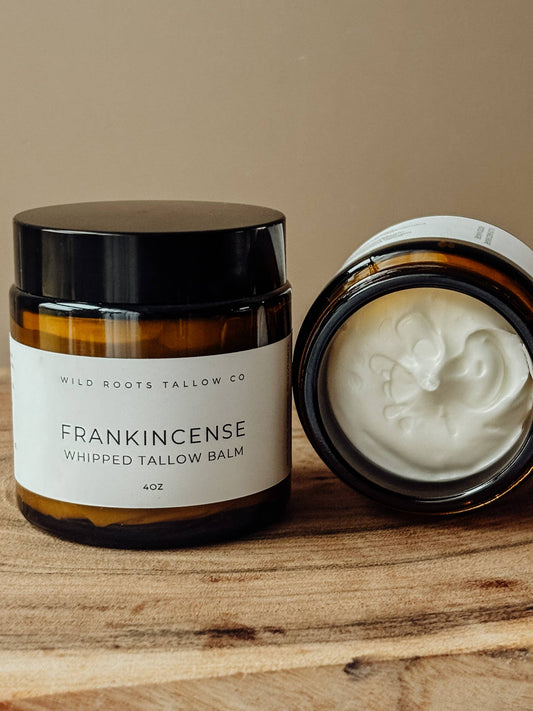 Frankincense Tallow Face + Body Balm: 2oz