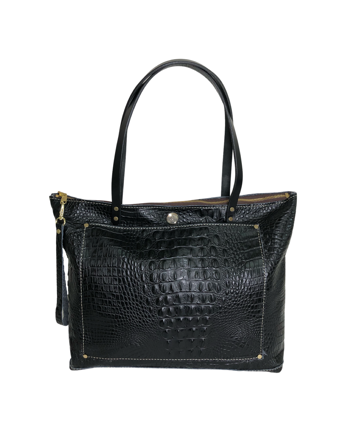 SouthLife's The Zippered Square Tote: Caramel