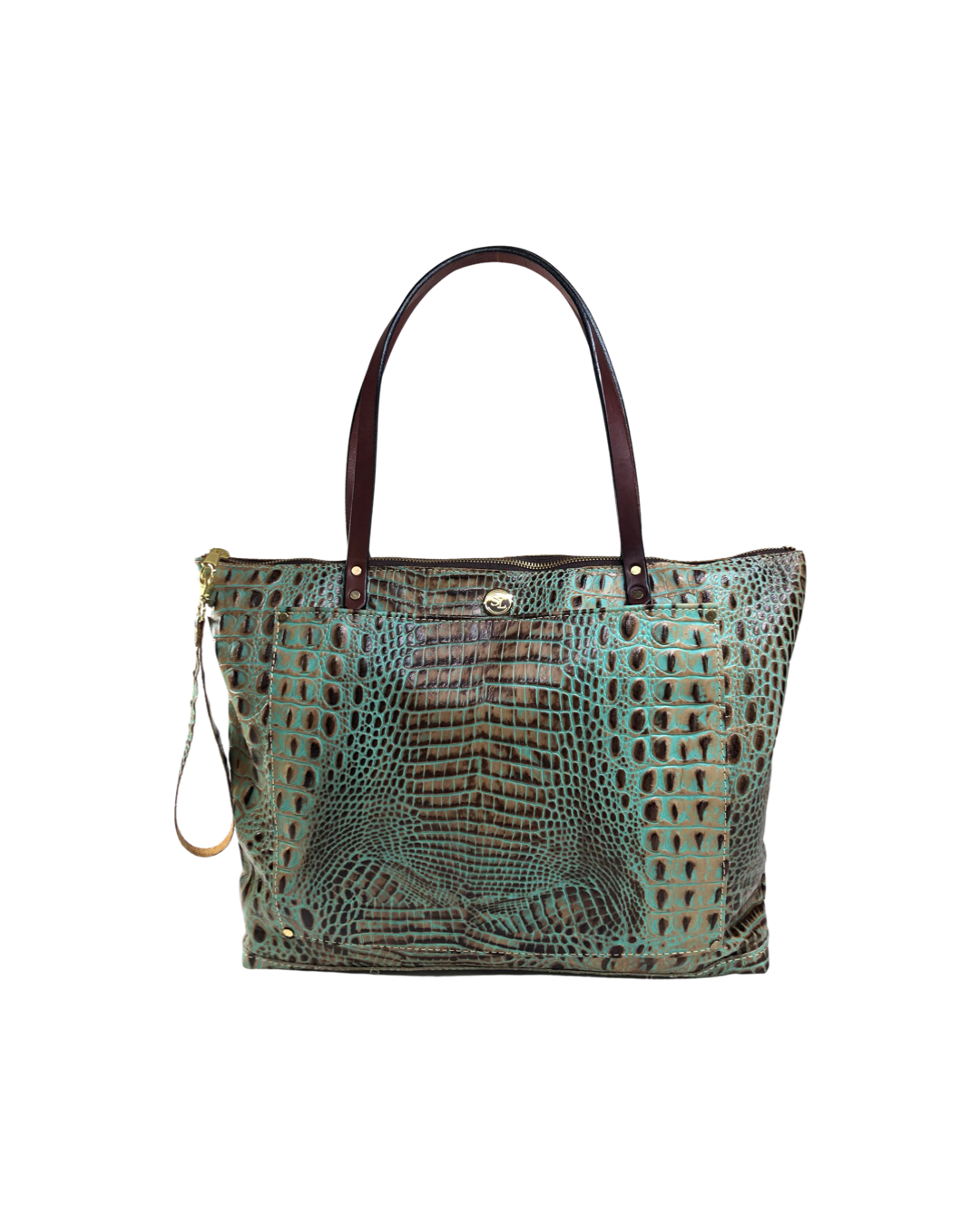 SouthLife's The Zippered Square Tote: Caramel